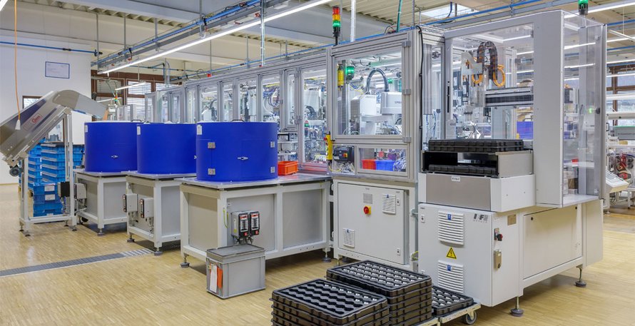 : Production line at Metz Connect - Friedrich Lütze GmbH