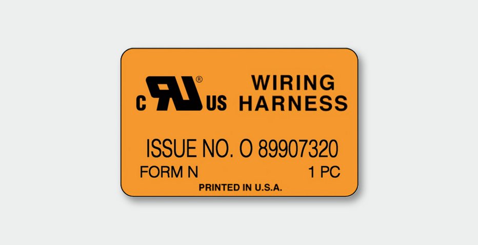 Des cordons étiquetés WIRING HARNESSES pour les États-Unis - LUTZE SASU