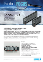 Product Focus LUNA - Friedrich Lütze GmbH