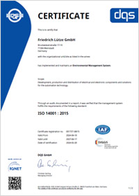 DIN EN ISO 14001 - Friedrich Lütze GmbH